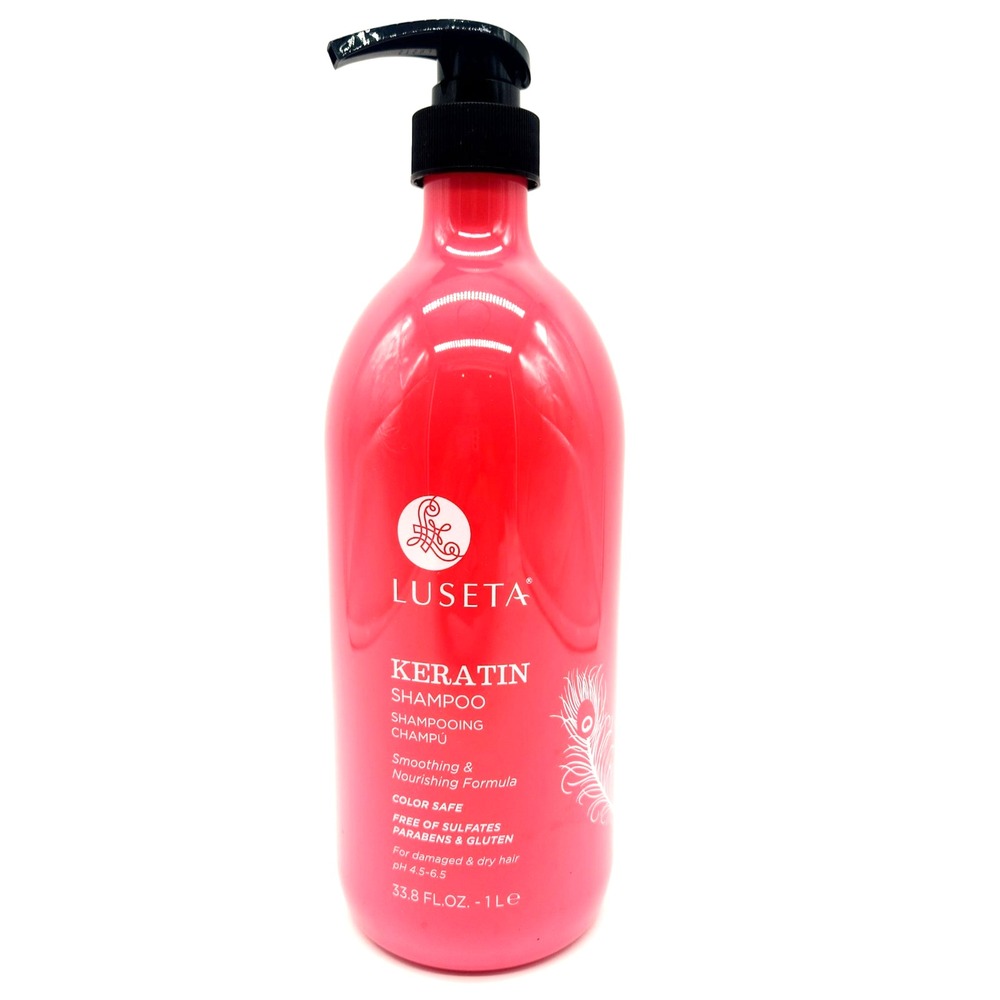 Luseta Keratin Shampoo 33.8oz for Dry & Damaged Hair Nourishing Smoothing Care